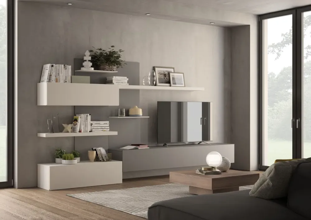 Giessegi Mobile soggiorno modello Living 573 di a PREZZI OUTLET- Pareti Attrezzate