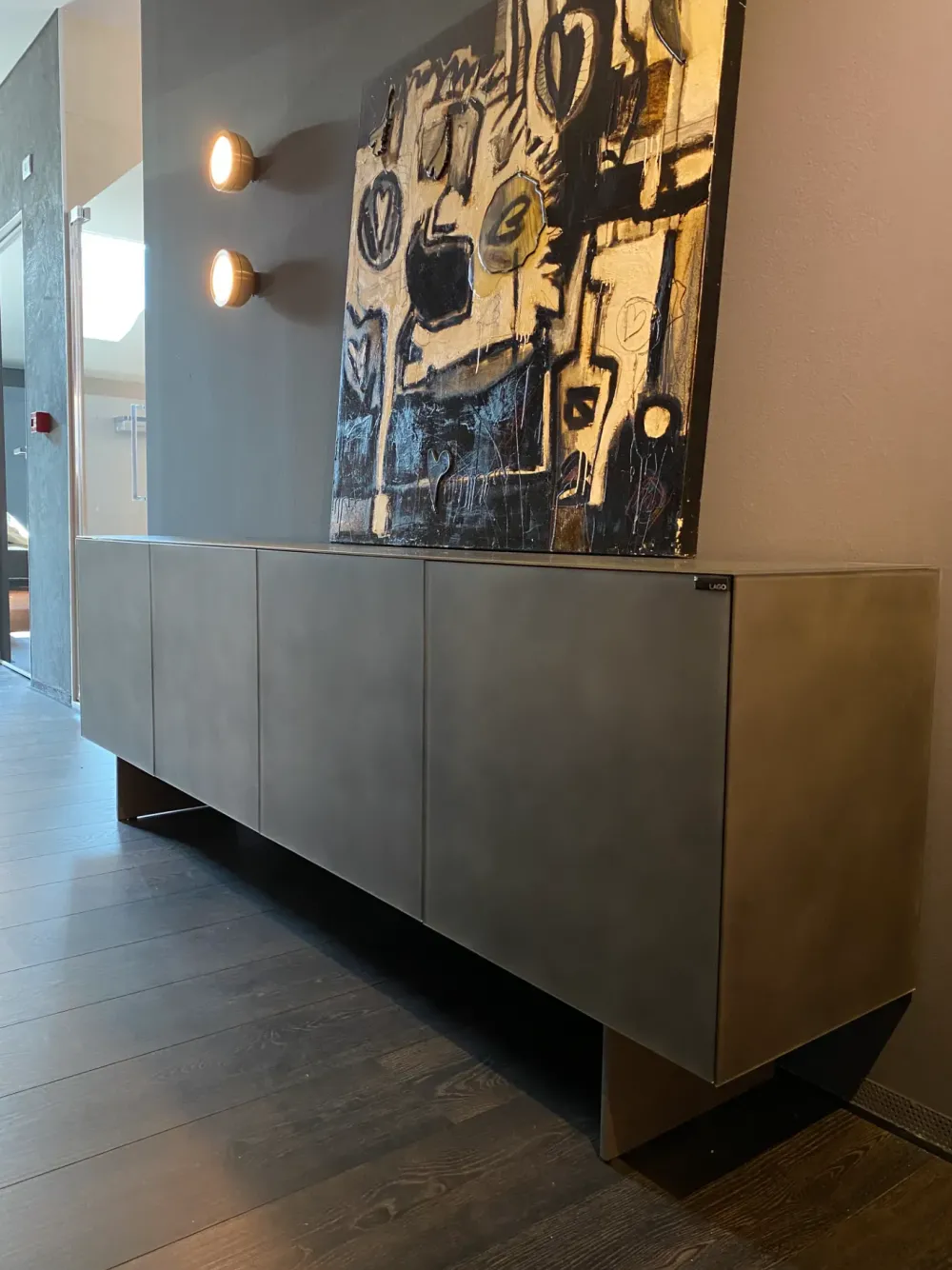 New Mobile soggiorno modello Xglass di in Offerta Outlet Madie