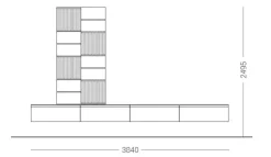 Mobile soggiorno modello Slim di scontato -33%^Dall'Agnese Discount