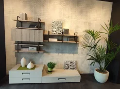 Lube Cucine Mobile soggiorno modello Round  di scontato -50%- Pareti Attrezzate