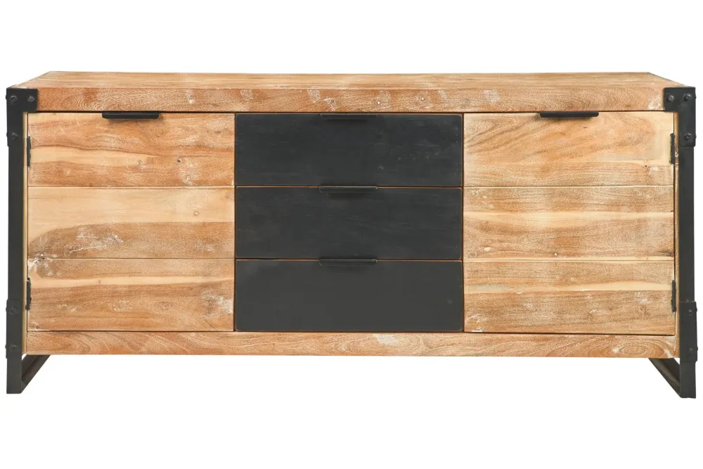 Outlet Etnico Mobile soggiorno modello Madia industriale iron 2 ante 3 cassetti di a PREZZI OUTLET- Madie