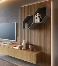 Mobilgam Mobile soggiorno modello Composizione horizon 1006 di scontato -30%- Pareti Attrezzate