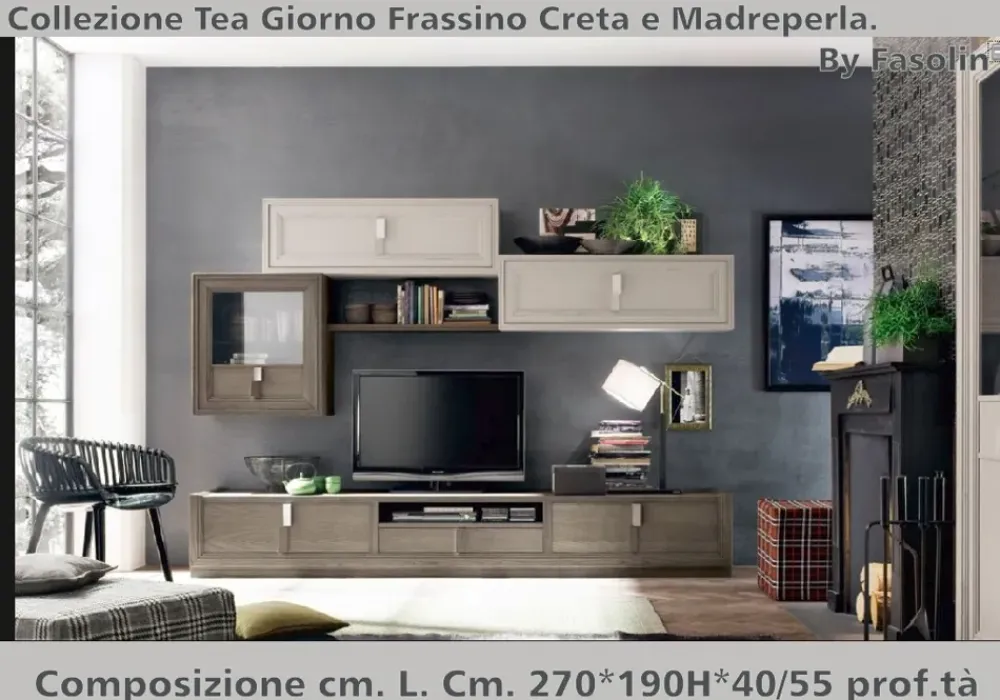 Mobile soggiorno modello Tea giorno di scontato -39%^Fasolin Discount