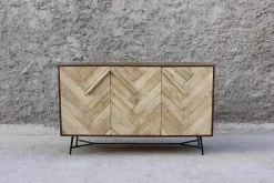 Outlet Etnico Mobile soggiorno modello Credenza rennes natural 3a di a PREZZI OUTLET- Madie