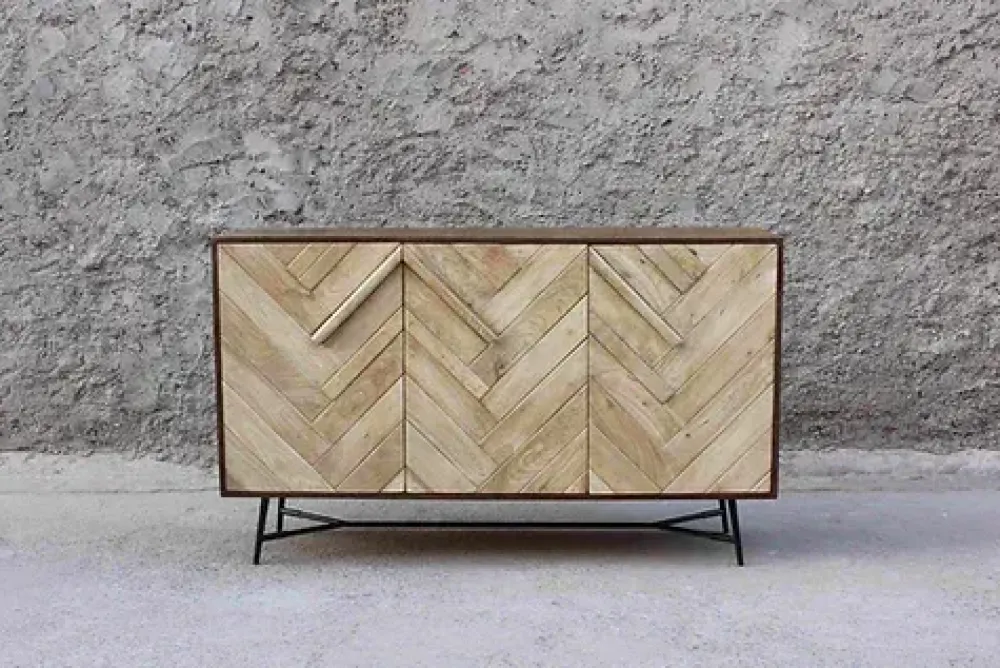 Outlet Etnico Mobile soggiorno modello Credenza rennes natural 3a di a PREZZI OUTLET- Madie