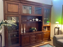 Artigianale Mobile soggiorno modello Parete attrezzata classica edera  di scontato -53%- Pareti Attrezzate