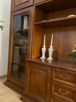 Artigianale Mobile soggiorno modello Parete attrezzata classica edera  di scontato -53%- Pareti Attrezzate