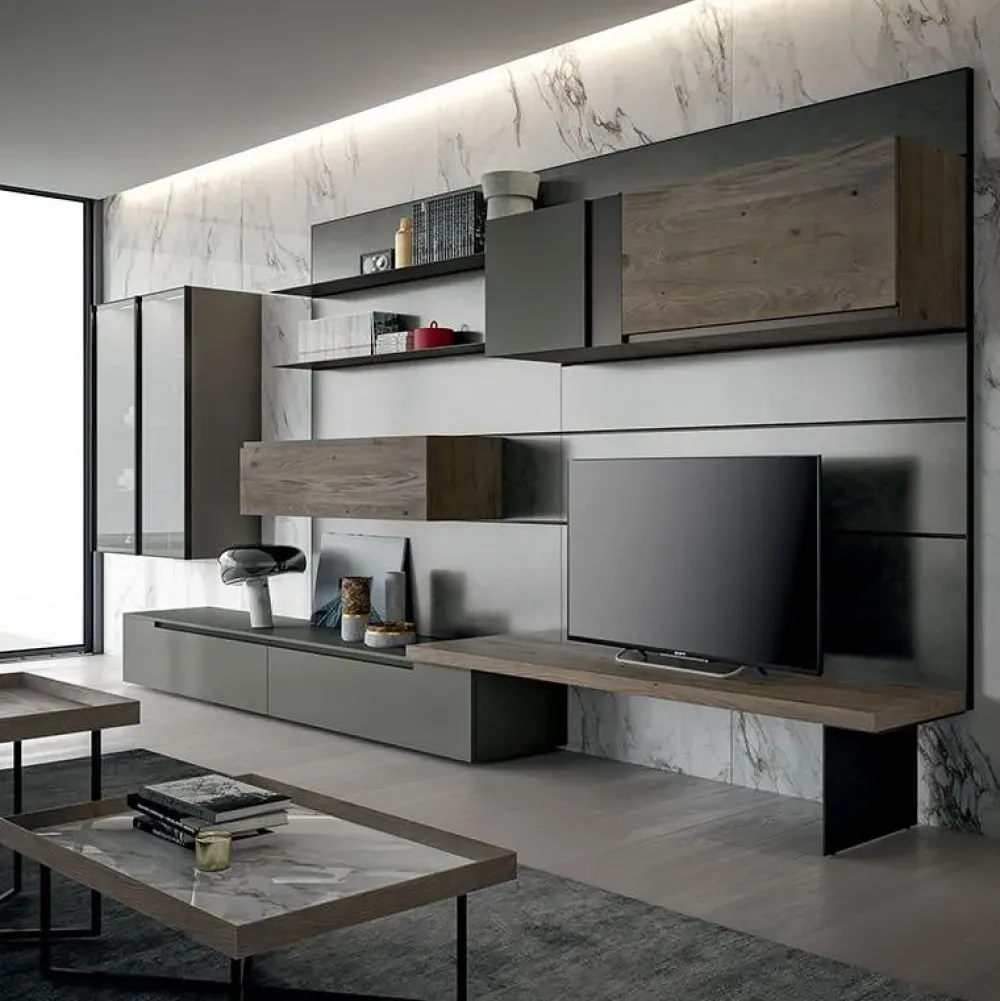 Mobile soggiorno modello Slim 08 di scontato -33%^Dall'Agnese Outlet