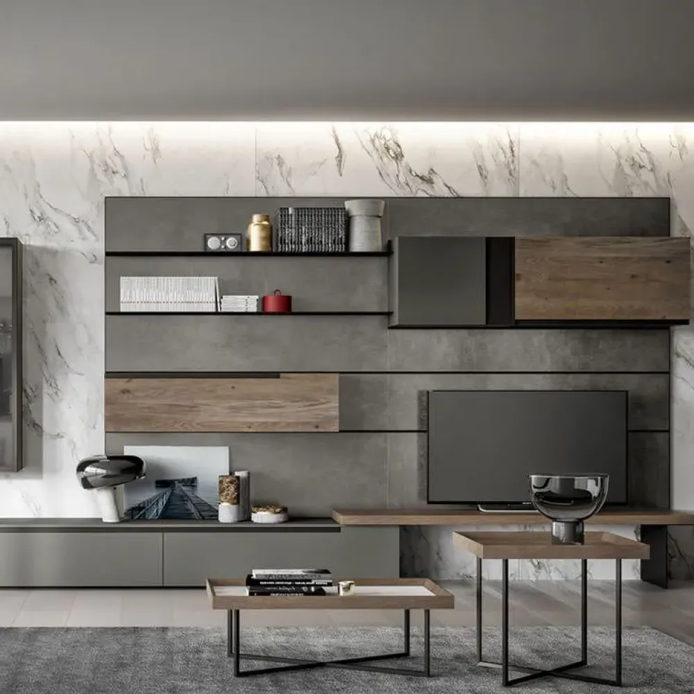 Mobile soggiorno modello Slim 08 di scontato -33%^Dall'Agnese Outlet