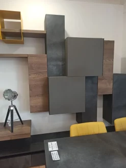 Imab Mobile soggiorno modello Parete sfalzata di scontato -50%- Pareti Attrezzate