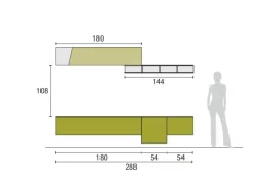 Tomasella Mobile soggiorno modello Atlante skt16 di a PREZZI OUTLET- Pareti Attrezzate