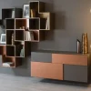 Mobile soggiorno modello Credenza fly deco e mensole cube outlet di scontato -45% Pareti Attrezzate