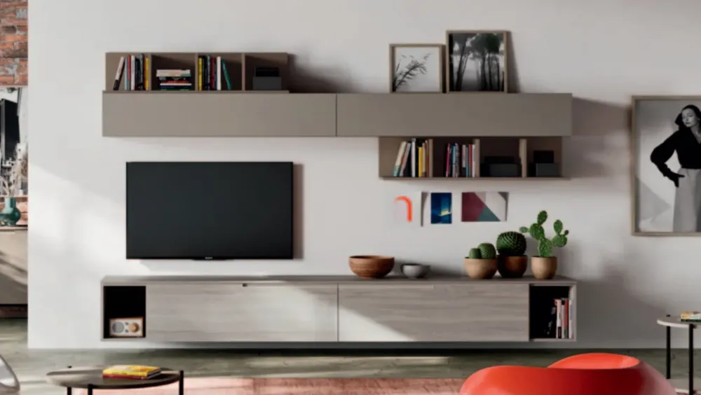 Orme Mobile soggiorno modello Day 17 di a PREZZI OUTLET- Pareti Attrezzate