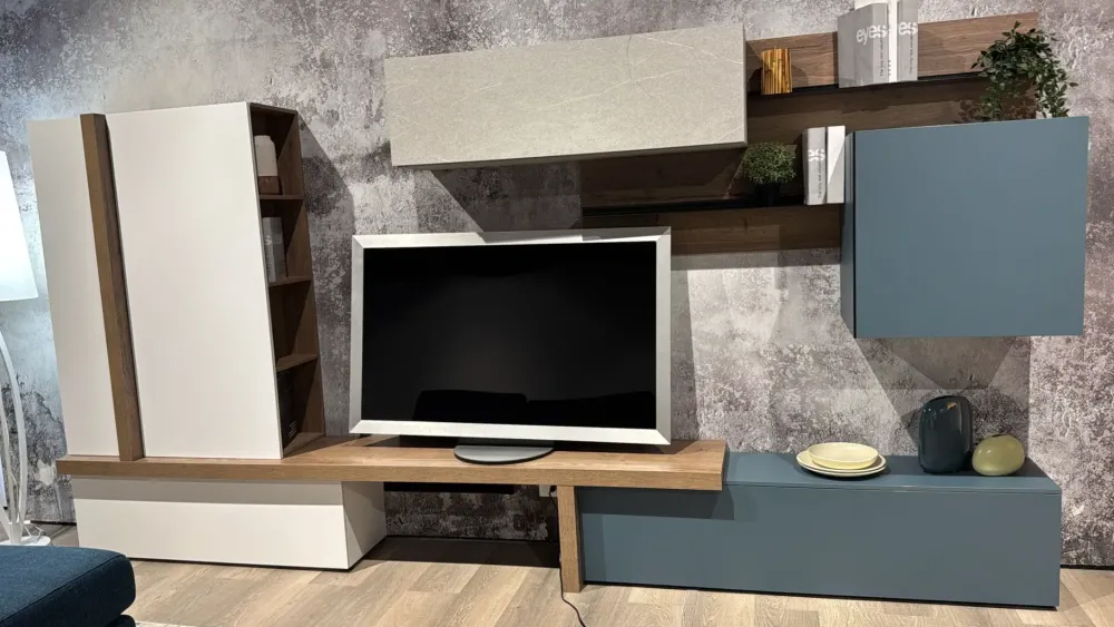 La casa moderna Mobile soggiorno modello Mito di scontato -51%- Pareti Attrezzate