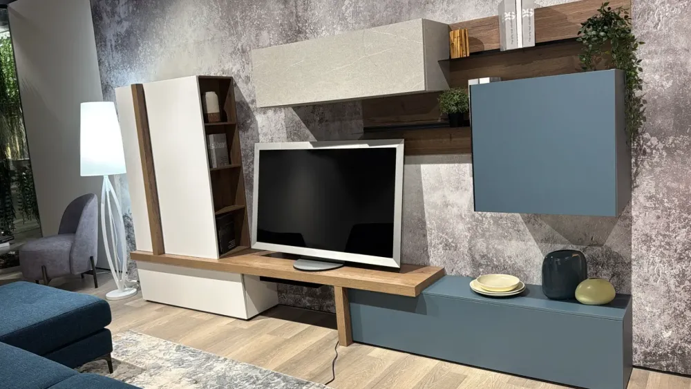 La casa moderna Mobile soggiorno modello Mito di scontato -51%- Pareti Attrezzate