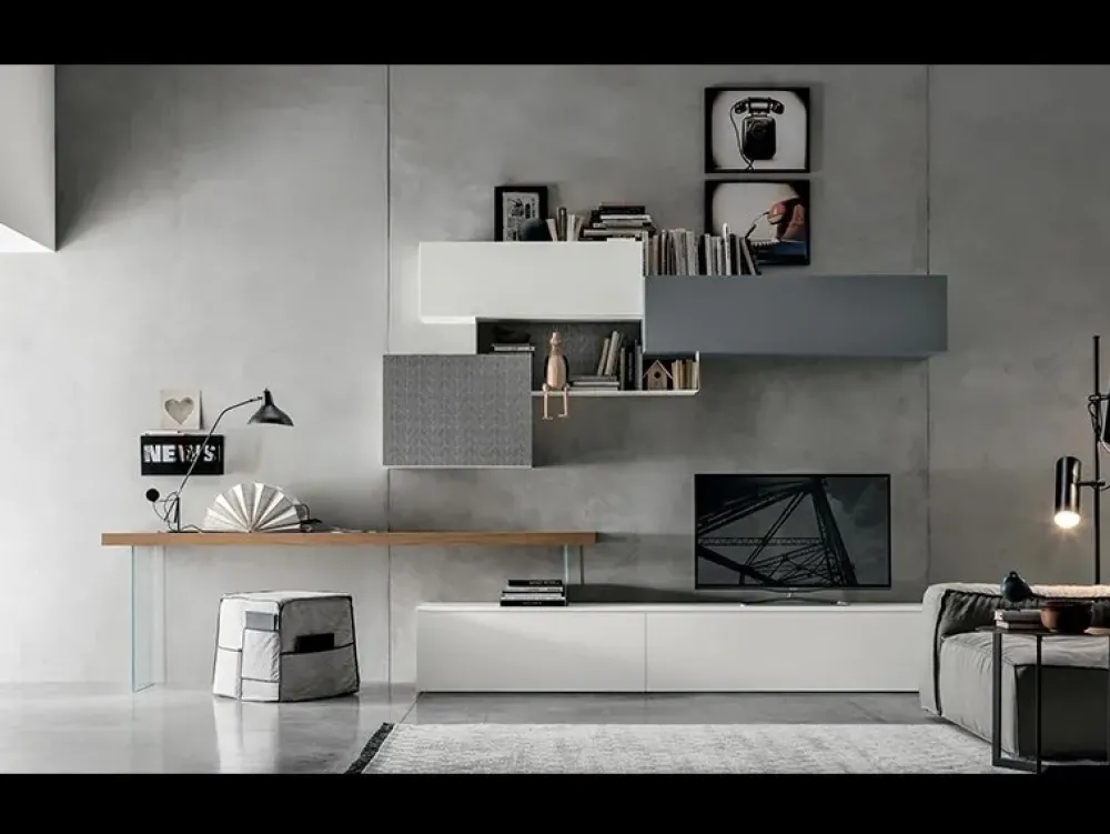 Discount Mobile soggiorno modello Composizione a054 di a PREZZI OUTLET Pareti Attrezzate
