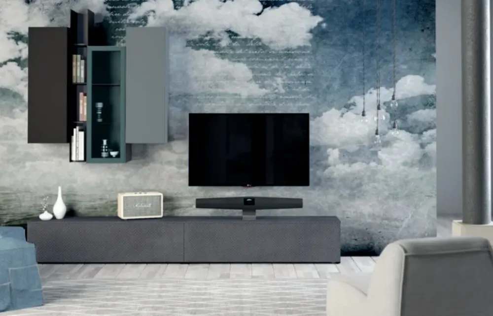 Tomasella Mobile soggiorno modello Atlante skt19 di scontato -30%- Pareti Attrezzate