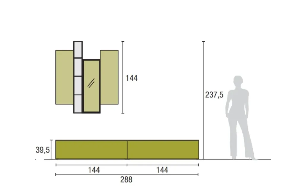 Tomasella Mobile soggiorno modello Atlante skt19 di scontato -30%- Pareti Attrezzate