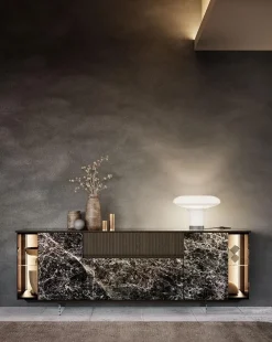 Mobile soggiorno modello Horizon glass 1035 di a PREZZI OUTLET^Mobilgam Clearance