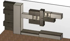 Imab Mobile soggiorno modello Soggiorno + zona ingresso di a PREZZI OUTLET- Pareti Attrezzate