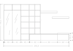 NovaMobili Living System: parete attrezzata con ribasso esclusivo!- Pareti Attrezzate