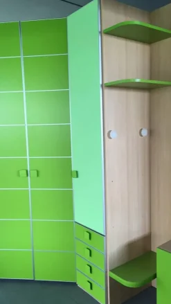 Sale OFFERTA cameretta con MATERASSO MEMORY E RETE OMAGGIO mod GREEN di CUCINESTORE Camerette