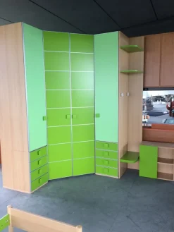 Sale OFFERTA cameretta con MATERASSO MEMORY E RETE OMAGGIO mod GREEN di CUCINESTORE Camerette