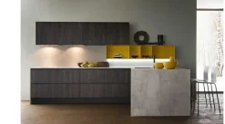 Cucine Store OFFERTA Cucina ad angolo con bancone LINEA di (340X215cm)- Cucine Ad Angolo|Cucine Design