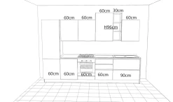New OFFERTA cucina lineare IRIS di CUCINESTORE (misura 330cm) Cucine Lineari|Cucine Moderne
