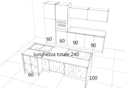 Clearance OFFERTA cucina mod VINTAGE di (misura 300cm) Cucine Ad Isola|Cucine Moderne