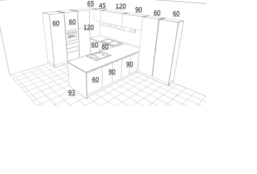 Online OFFERTA cucina mod VINTAGE di CON PENISOLA (250X430cm) Cucine Con Penisola|Cucine Moderne