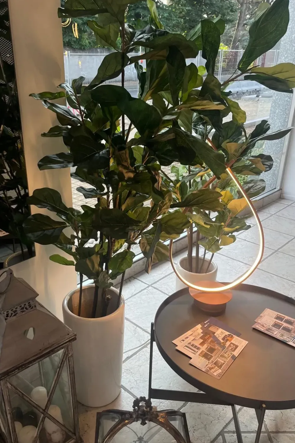 Outlet Oggettistica Ficus lyrata grande pianta finta in OFFERTA OUTLET! Oggettistica