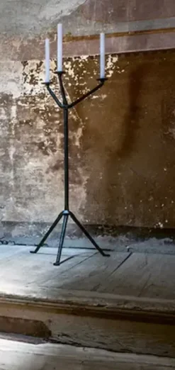 Discount Oggettistica design modello Officina candelabro 3 antracite di in Offerta Outlet Oggettistica