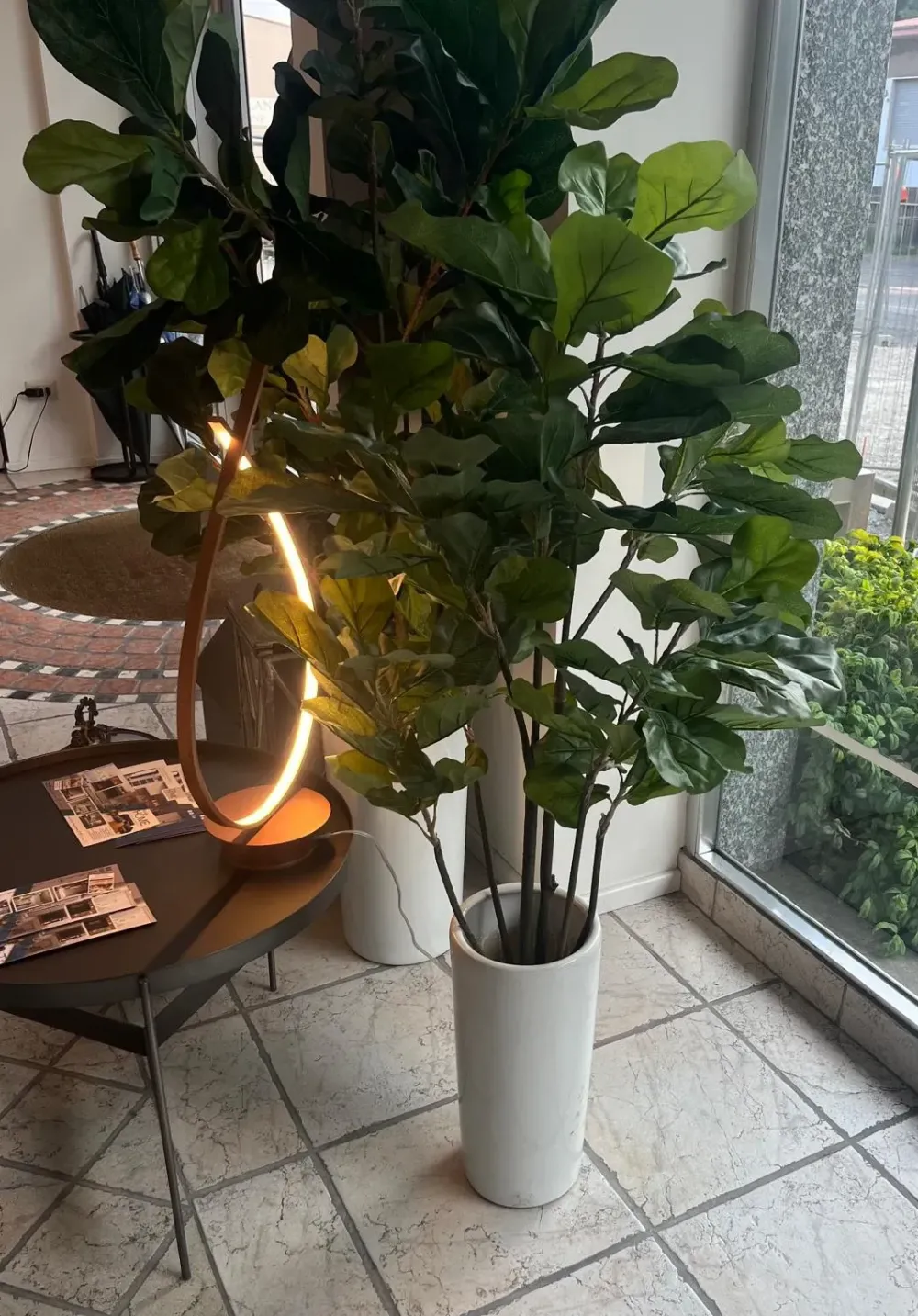 Artigianale Oggettistica design modello Ficus lyrata piccola pianta finta di in offerta- Oggettistica
