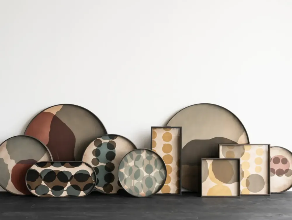 Oggettistica design Vassoio in vetro e legno ethnicraft di scontata del 26%^Artigianale Sale