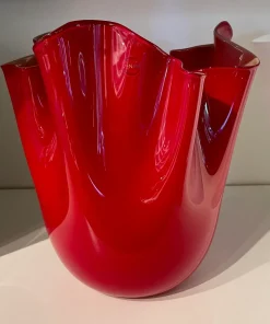 Venini Oggettistica modello fazzoletto opalino rosso di in offerta- Oggettistica