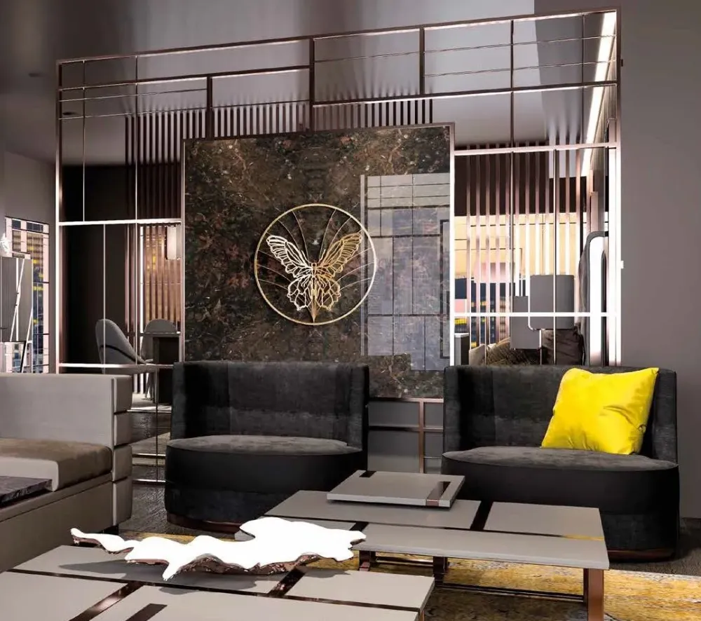 Md work Oggettistica Separe in inox piu quadro in resina e specchio a prezzo scontato- Oggettistica