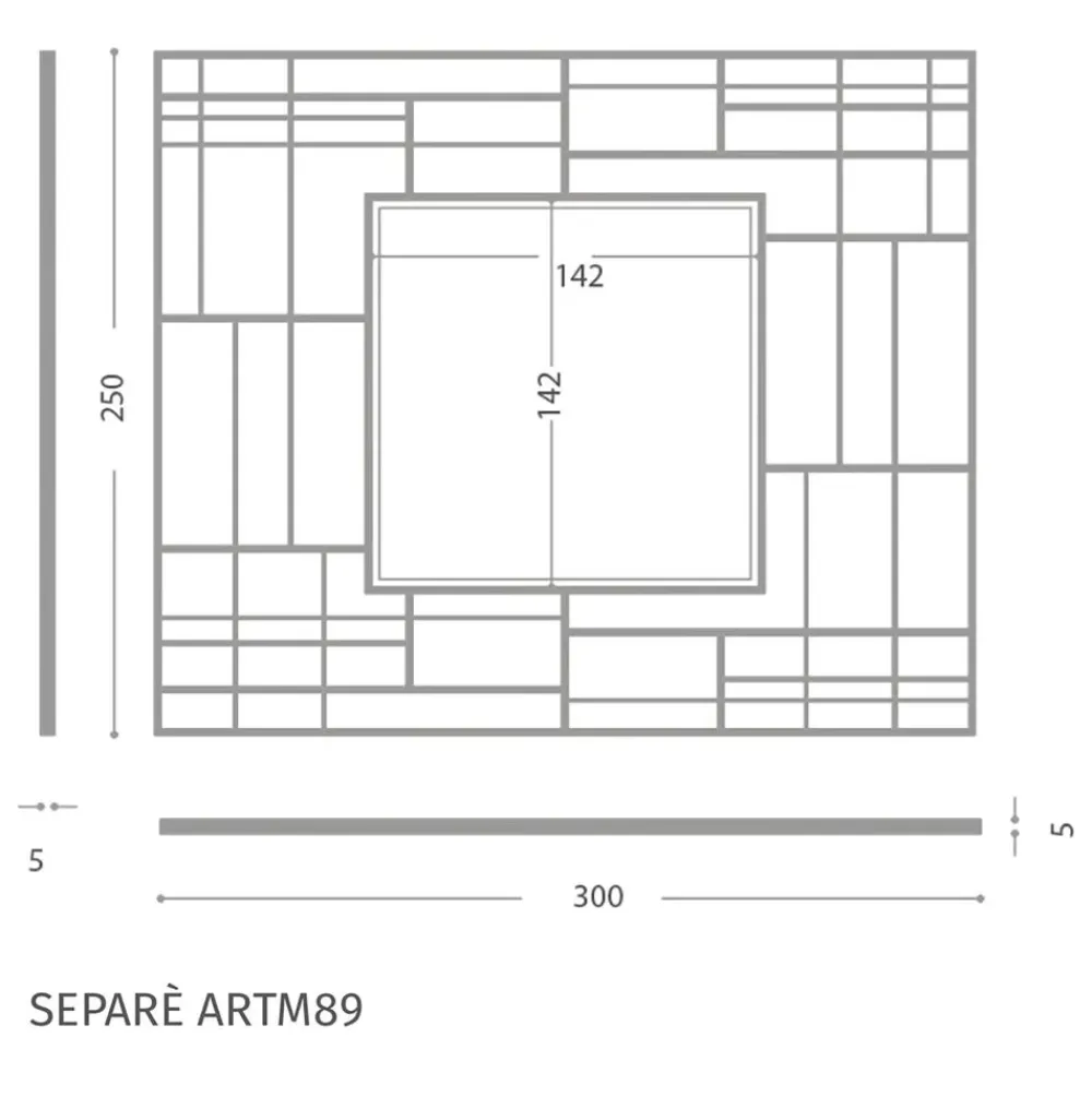 Md work Oggettistica Separe in inox piu quadro in resina e specchio a prezzo scontato- Oggettistica