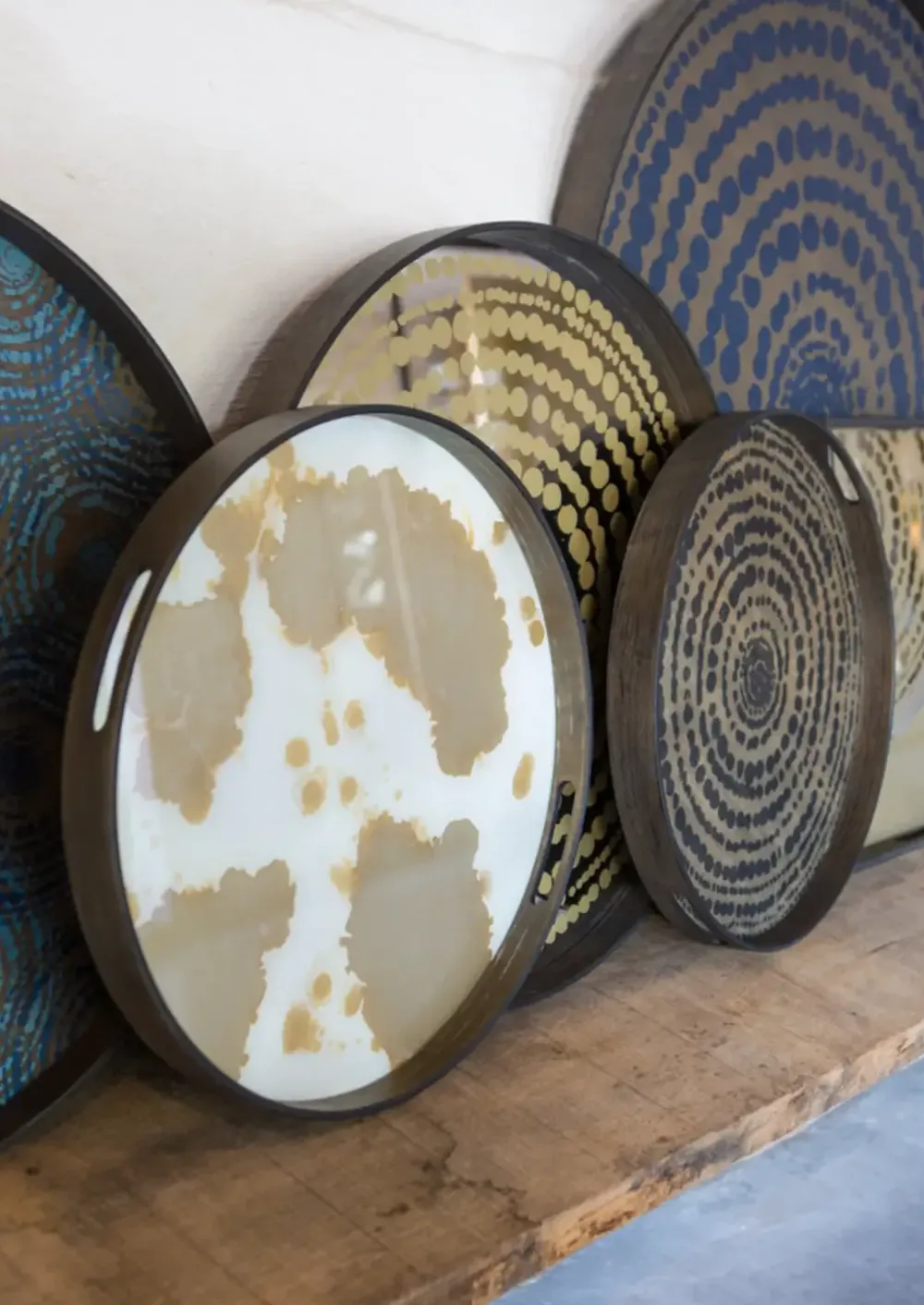 Oggettistica Vassoio in vetro e legno ethnicraft di in offerta^Artigianale Online