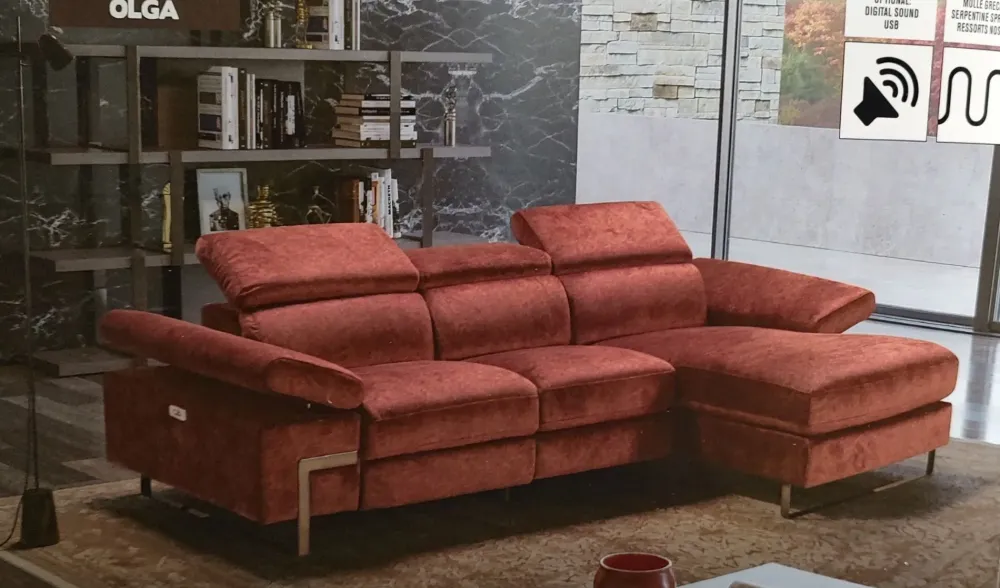 Collezione esclusiva Olga relax elettrico in Tessuto a prezzo scontato- Divani