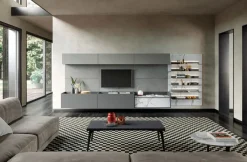 Astor Mobili Outlet: soggiorno Story 4 di Astor, laminato materico, skyline 3.0.- Soggiorni Completi