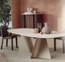 Outlet: Tavolo in legno ellittico Blow ovale. Esclusiva offerta!^Collezione esclusiva Outlet