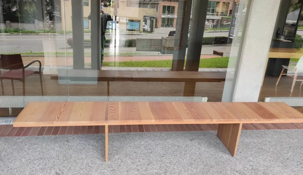 Artigianale Panca larice : sedia da giardino in Offerta Outlet- Sedie Da Giardino