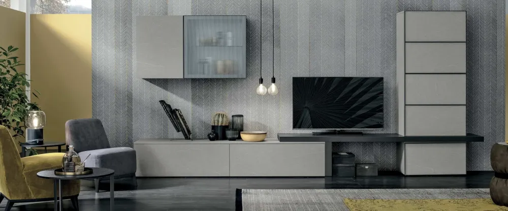 3B Salotti Parete attrezzata A126 OFFERTA OUTLET- Soggiorni Completi