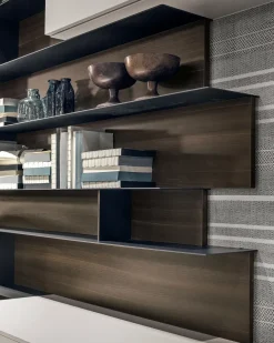 Online Parete attrezzata A062 in stile moderno a prezzo ribassato Pareti Attrezzate