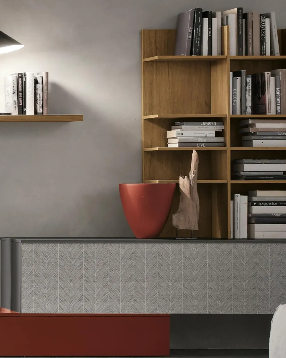 Tomasella Parete attrezzata A114 in stile moderno a prezzo ribassato- Pareti Attrezzate