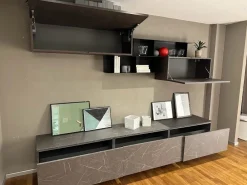 New Parete attrezzata Asia in stile moderno a prezzo scontato Pareti Attrezzate