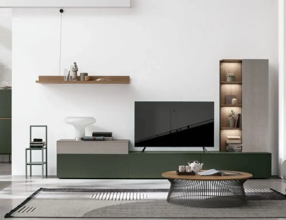 Parete attrezzata At116 in stile design a prezzo ribassato^Tomasella New