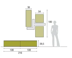Sale Parete attrezzata Atlante skt9 di in OFFERTA OUTLET Pareti Attrezzate