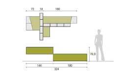 Parete attrezzata Atlante skt30 di scontata del 30% Pareti Attrezzate